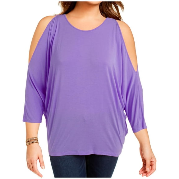 Lauren Ralph Lauren Womens Plus Knit Jersey Casual Top