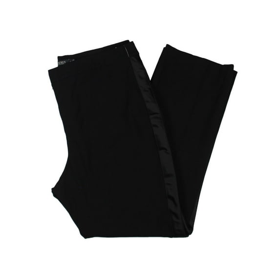 Lauren Ralph Lauren Womens Plus Wool Side Stripe Straight Leg Pants