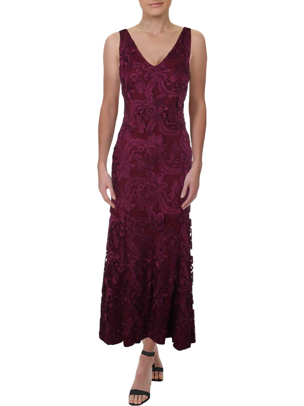 Lauren Ralph Lauren Womens Posa Lace Trumpet Formal Dress - Walmart.com