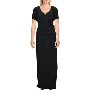 Lauren Ralph Lauren Womens Priah Ruffled Cold Shoulder Maxi Dress