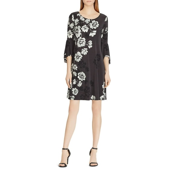 Lauren Ralph Lauren Womens Print Flutter Sleeve Dress