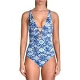 thumbnail image 1 of Lauren Ralph Lauren Womens Printed Loop-Front One-Piece Swimsuit, 1 of 2