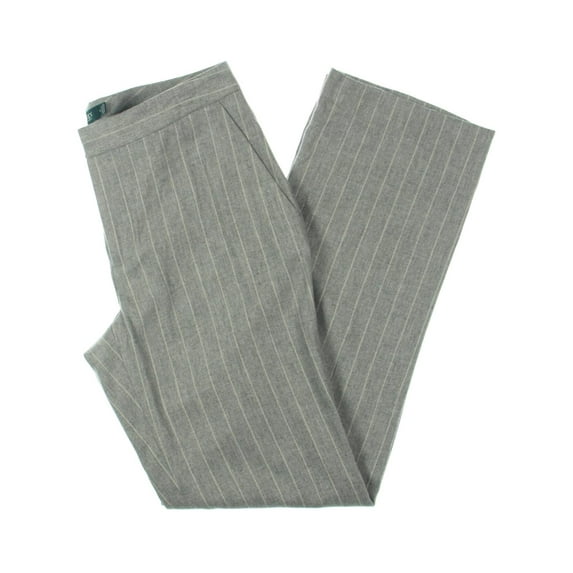 Lauren Ralph Lauren Womens Quartilla Wool Blend Striped Straight Leg Pants