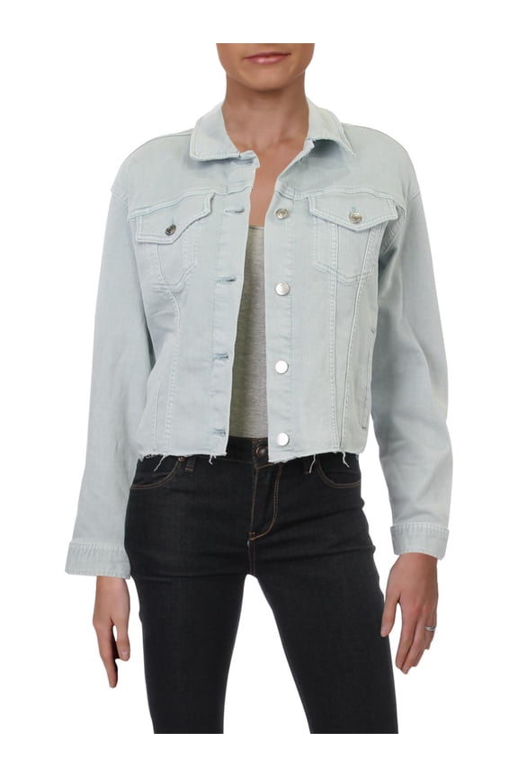 Womens Radlee Cut-Off Light Wash Denim Jacket
