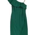 thumbnail image 1 of Ralph Lauren Womens Embellished Ruffled Dress, Green, 2, 1 of 2