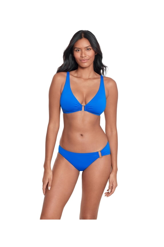 Women's Ring Bikini Swim Top Blue 4 New