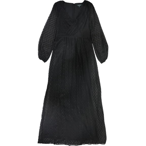 Ralph Lauren Womens Rosaleen Maxi Dress, Black, 10