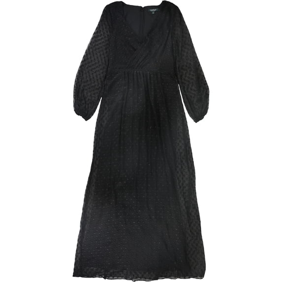 Ralph Lauren Womens Rosaleen Maxi Dress, Black, 10