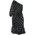 thumbnail image 1 of Ralph Lauren Womens Polka Dot One Shoulder Dress, Black, 16, 1 of 2
