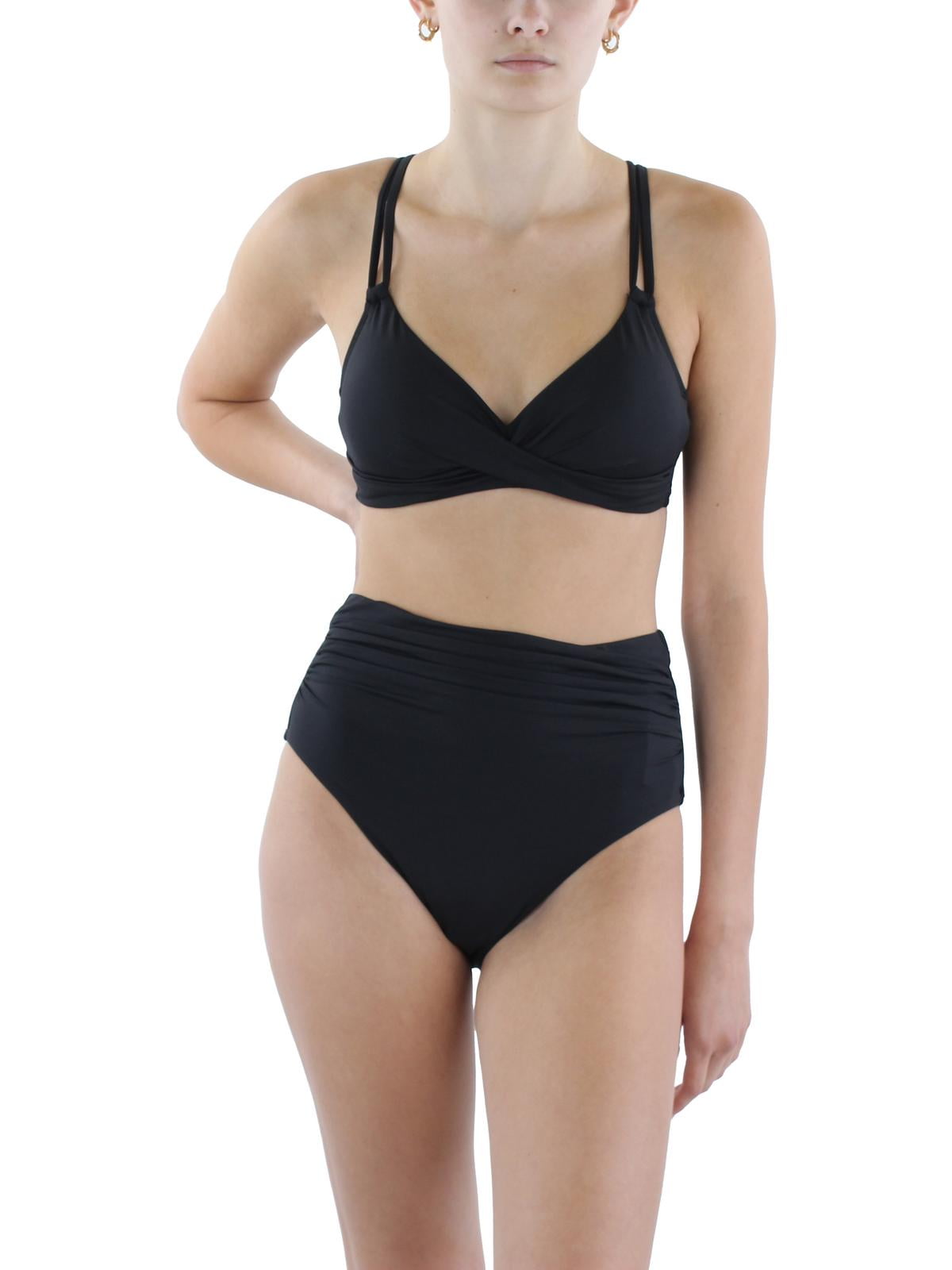 Lauren Ralph Lauren Womens Ruched High Waist Swim Bottom Separates