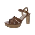 thumbnail image 1 of Lauren Ralph Lauren Womens SOFFIA Leather Ankle Strap Pumps, 1 of 3