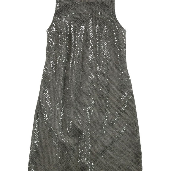 Lauren Ralph Lauren Womens Lark Sequin Sleeveless Dress 4 Taupe