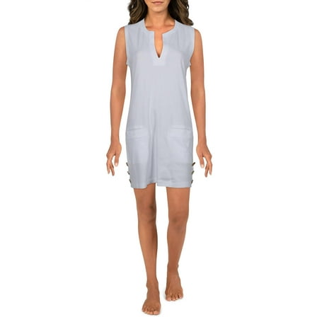 Lauren Ralph Lauren Womens Sleeveless Tunic Dress Swim Cover-Up