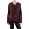 thumbnail image 1 of Lauren Ralph Lauren Womens Tie Shirt Button-Down Top, 1 of 2