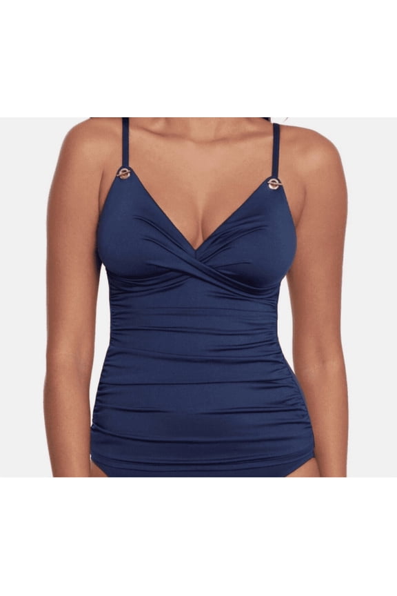 Lauren Ralph Lauren Womens Toggle-Trim Tankini To Dark Navy 4