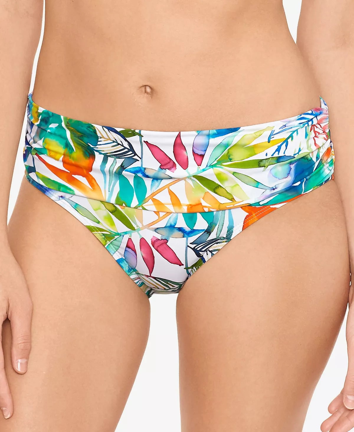 Lauren Ralph Lauren Womens Tropcar Printed Banded Swim Bottom Separates
