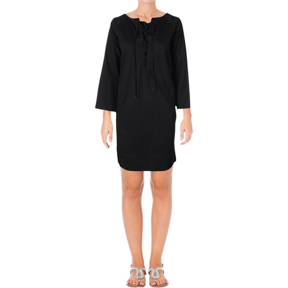 Lauren Ralph Lauren Womens Twill Lace-Up Casual Dress