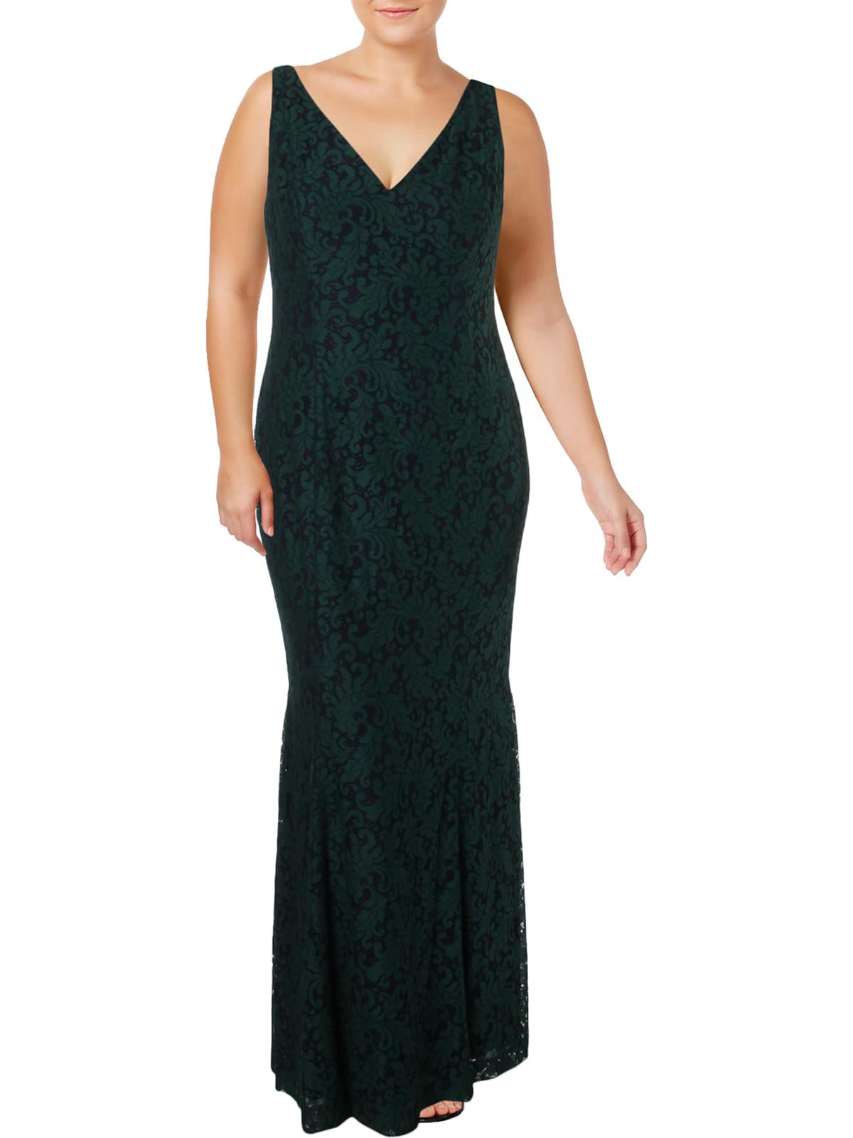Lauren Ralph Lauren Womens Vassie Lace Full-Length Evening Dress