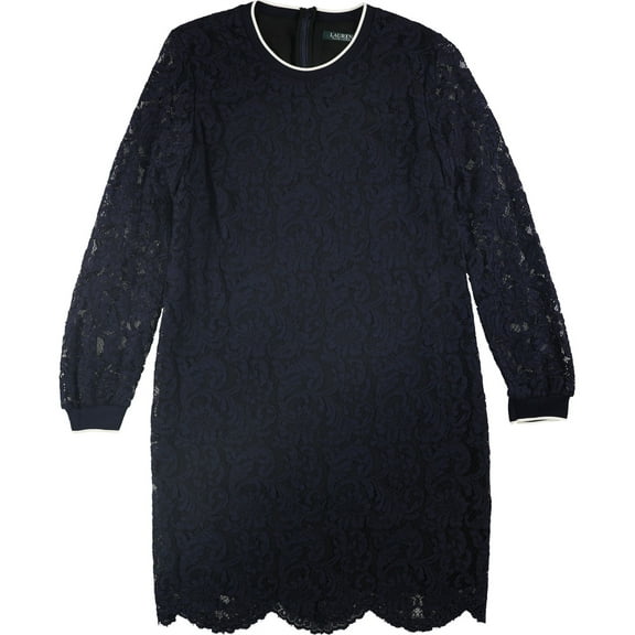 Lauren Ralph Lauren Womens Yaritza Lace Overlay Mini Cocktail Dress
