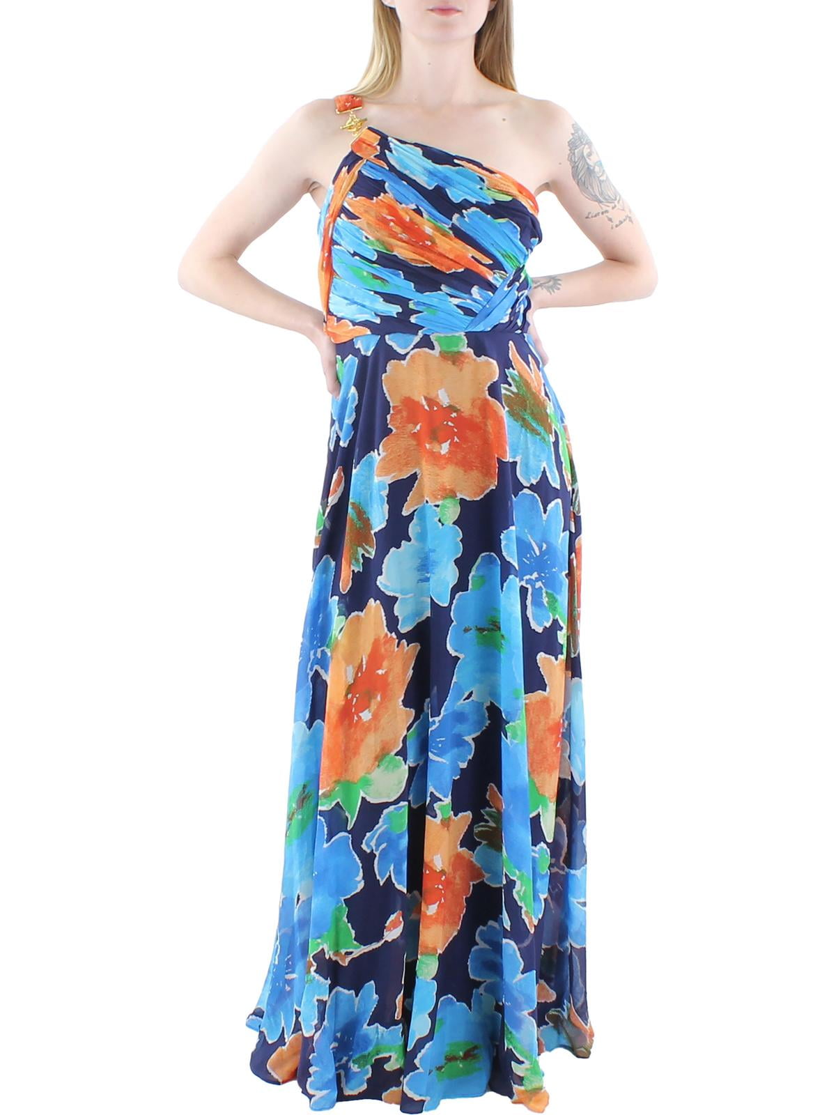 sachin and babi light blue dress Lauren Ralph Lauren Womens Zurinda Chiffon Floral Print Evening Dress