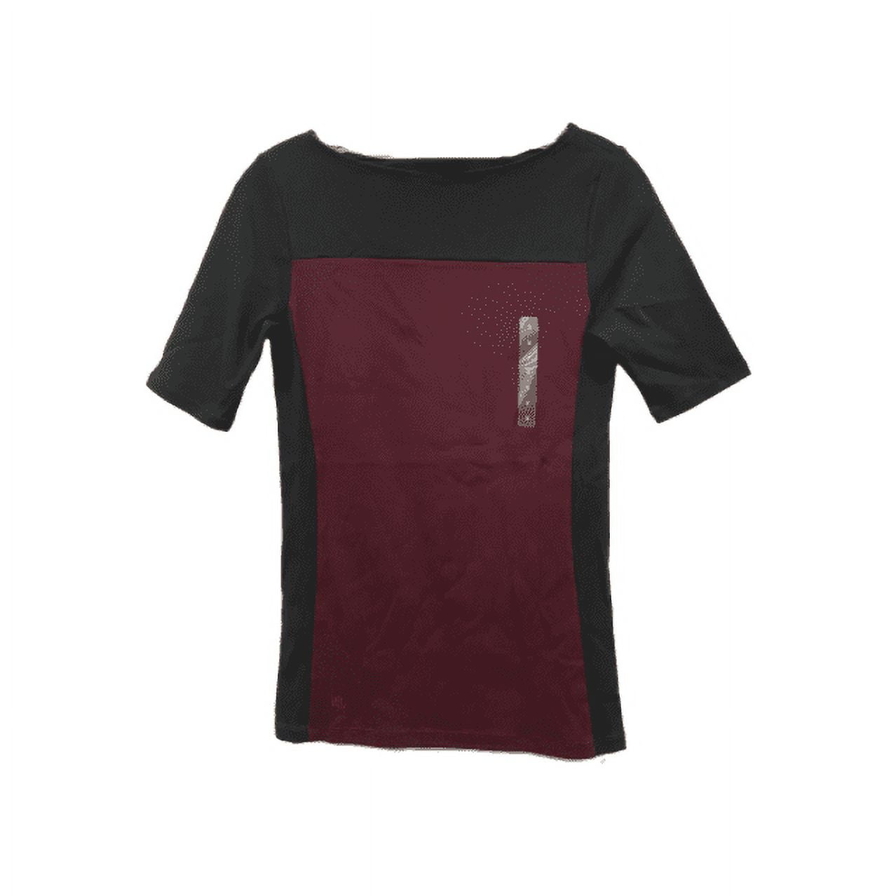 Lauren Ralph RED/BLACK Women's S/S Top, US X-Small