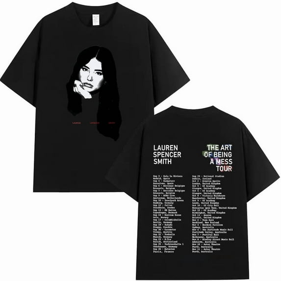Lauren Spencer Smith Inspired Singer Graphic Cotton-Blend T-Shirt - Unisex Oversized Casual Wear Spring/Summer