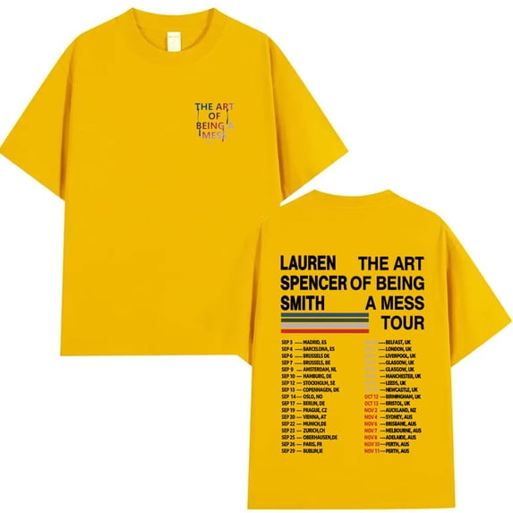 Lauren Spencer Smith Inspired The Art of Being A Mess Tour Retro Graphic Cotton T-Shirt - Unisex Short Sleeve Casual Summer