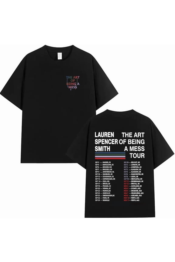 Lauren Spencer Smith Inspired The Art of Being A Mess Tour Retro Graphic Cotton T-Shirt - Unisex Short Sleeve Casual Summer