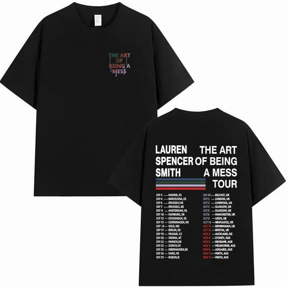 Lauren Spencer Smith Inspired The Art of Being A Mess Tour Retro Graphic Cotton T-Shirt - Unisex Short Sleeve Casual Summer