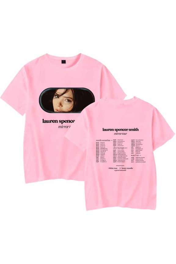 Lauren Spencer Smith Merch New T-shirt Mirror Journey unisex fashionable summer short sleeved top
