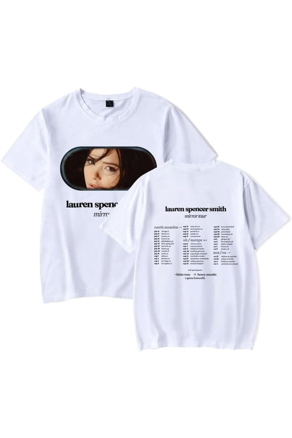 Lauren Spencer Smith Merch New T-shirt Mirror Journey unisex fashionable summer short sleeved top