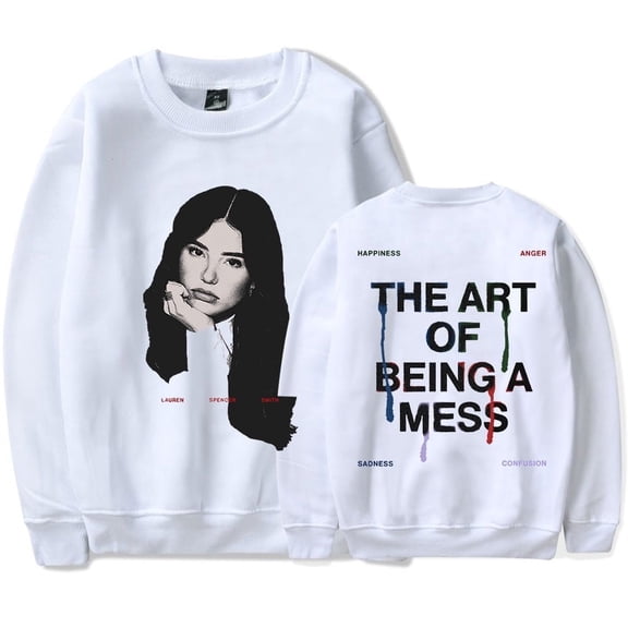Lauren Spencer Smith Merch The Art Of Being A Mess Tour 2025 Crew Neck Sweatshirt, Unisex Fashion Pullover