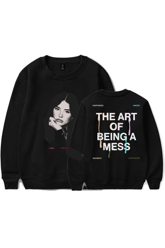 Lauren Spencer Smith Merch The Art Of Being A Mess Tour 2025 Crew Neck Sweatshirt, Unisex Fashion Pullover