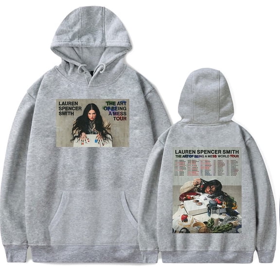 Lauren Spencer Smith Merch The Art Of Being A Mess Tour 2025 Hoodie Unisex Fashion Long-Sleeved Sweatshirt