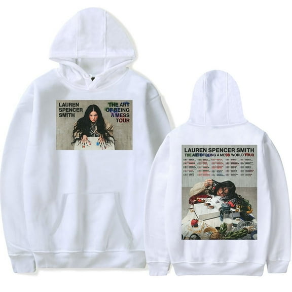 Lauren Spencer Smith Merch The Art Of Being A Mess Tour 2025 Hoodie Unisex Fashion Long-Sleeved Sweatshirt
