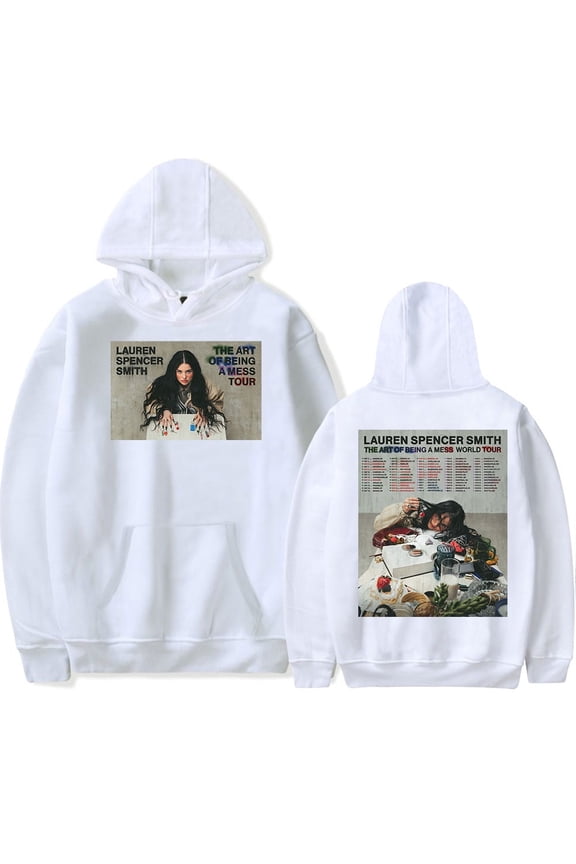 Lauren Spencer Smith Merch The Art Of Being A Mess Tour 2025 Hoodie Unisex Fashion Long-Sleeved Sweatshirt