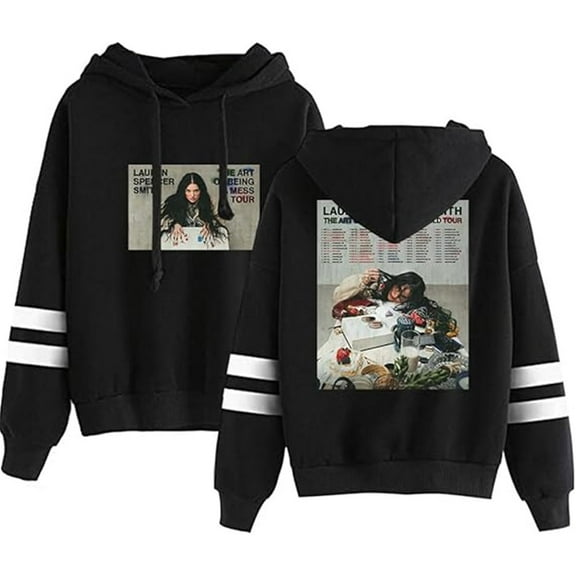 Lauren Spencer Smith Merch The Art Of Being A Mess Tour 2025 Hoodie, Unisex Long-Sleeve Sweatshirt,M,Black