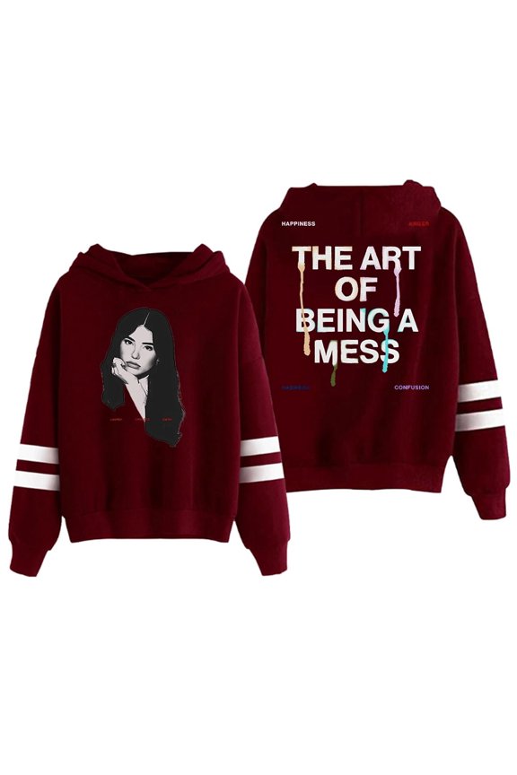 Lauren Spencer Smith Merch The Art Of Being A Mess Tour Hoodies Fashion Pocketless Parallel Bars Sleeve Sweatshirts