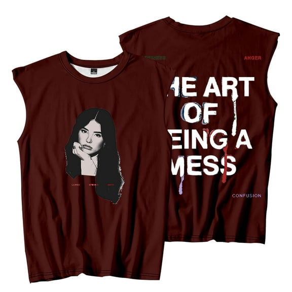 Lauren Spencer Smith Photo Sleeveless T-Shirts The Art Of Being A Mess Merch Unisex Streetwear Tee