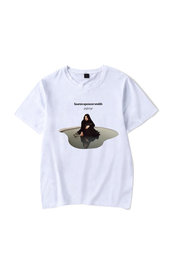 Lauren Spencer Smith T-shirt Women Men Casual Round Neck Short Sleeve Mirror Tour