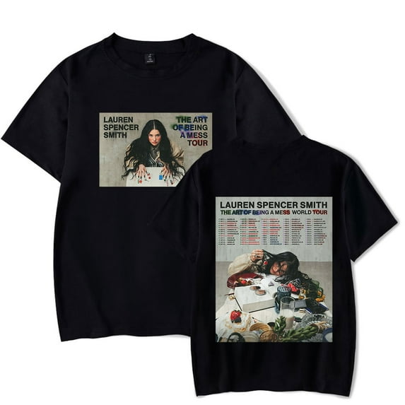 Lauren Spencer Smith THE ART OF BEING A MESS TOUR 2025 T-Shirts Merch Women Clothes Trend Casual Short Sleeve Top
