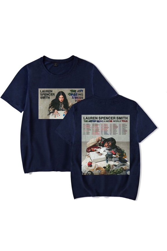 Lauren Spencer Smith THE ART OF BEING A MESS TOUR T-Shirts Streetwear Tee Unisex HipHop Crewneck Short Sleeve