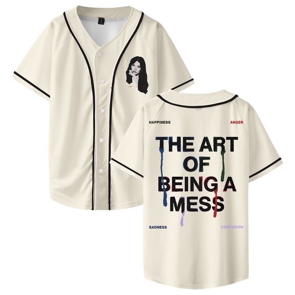 Lauren Spencer Smith The Art Of Being A Mess Baseball Jersey Short Sleeve Shirts Men Women Streetwear Tops