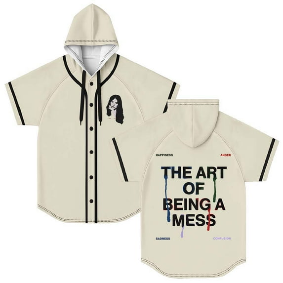 Lauren Spencer Smith The Art Of Being A Mess Hooded Baseball Jersey Short Sleeve Shirt Women Men Crewneck Tee