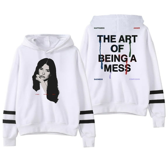 Lauren Spencer Smith The Art Of Being A Mess Hoodie Men Women Pocketless Parallel Bars Sleeve Sweatshirt