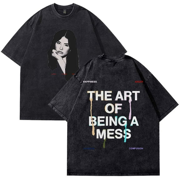 Lauren Spencer Smith The Art Of Being A Mess T-Shirt Cotton Wash Tee Women Men Short Sleeve Casual Crewneck Tee