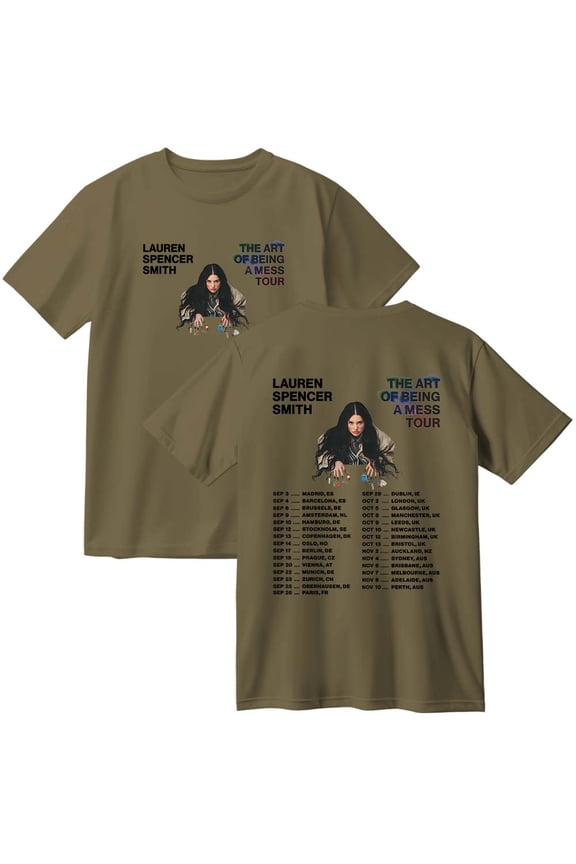 Lauren Spencer Smith The Art Of Being A Mess Tour 2025 Cotton T-Shirt Women Men Fashion Crewneck Short Sleeve Tee