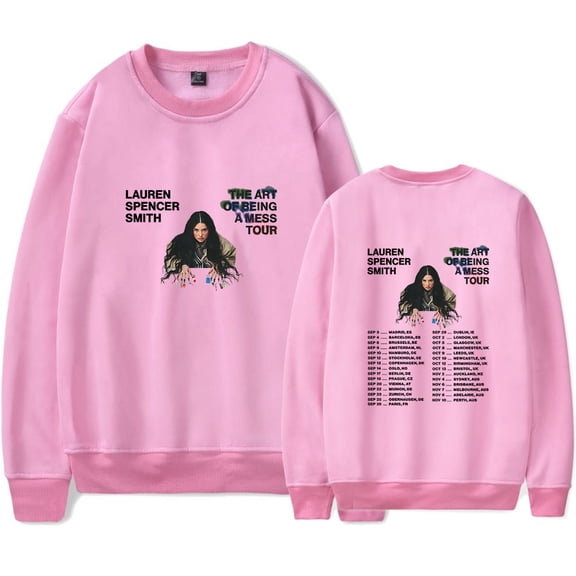 Lauren Spencer Smith The Art Of Being A Mess Tour 2025 Sweatshirt Women Men Casual Crewneck Long Sleeve Pullover Clothes