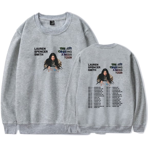 Lauren Spencer Smith The Art Of Being A Mess Tour 2025 Sweatshirt Women Men Casual Crewneck Long Sleeve Pullover Clothes
