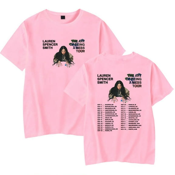 Lauren Spencer Smith The Art Of Being A Mess Tour 2025 T-Shirt Women Men Casual Crewneck Short Sleeve Fashion Tee